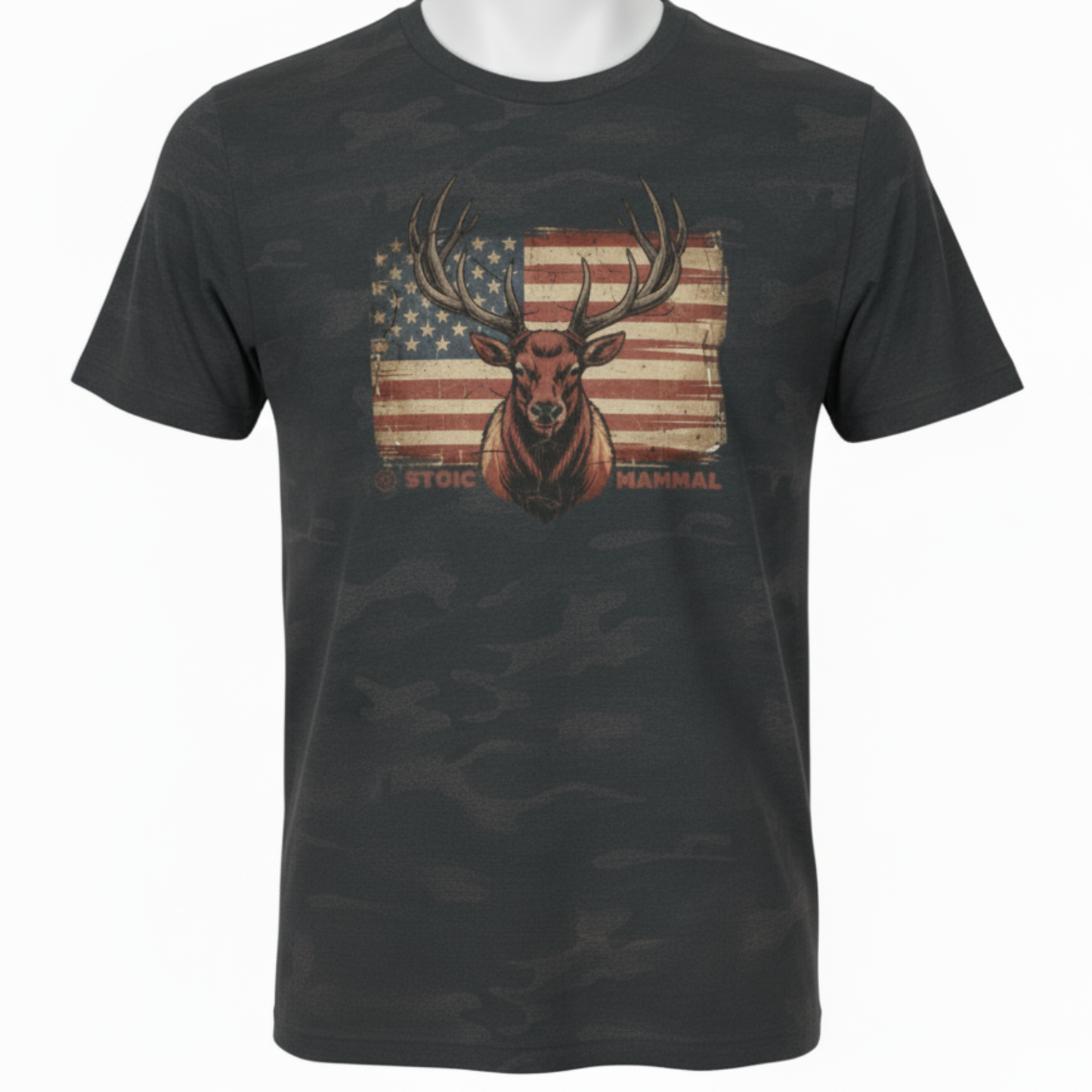 Elk Hunter America Camo Tee