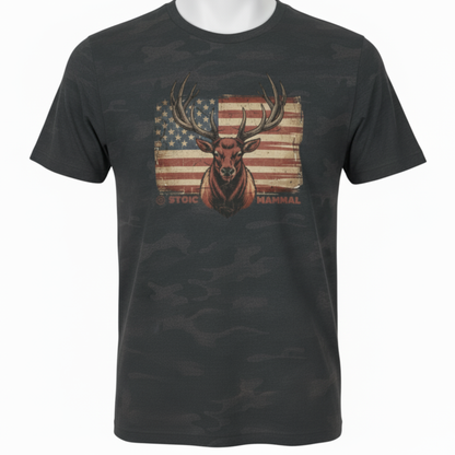 Elk Hunter America Camo Tee