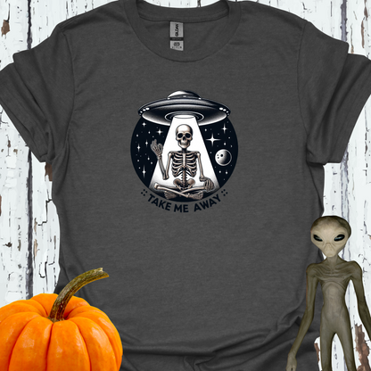 Take Me Away Abduction Custom Skeleton T-Shirt