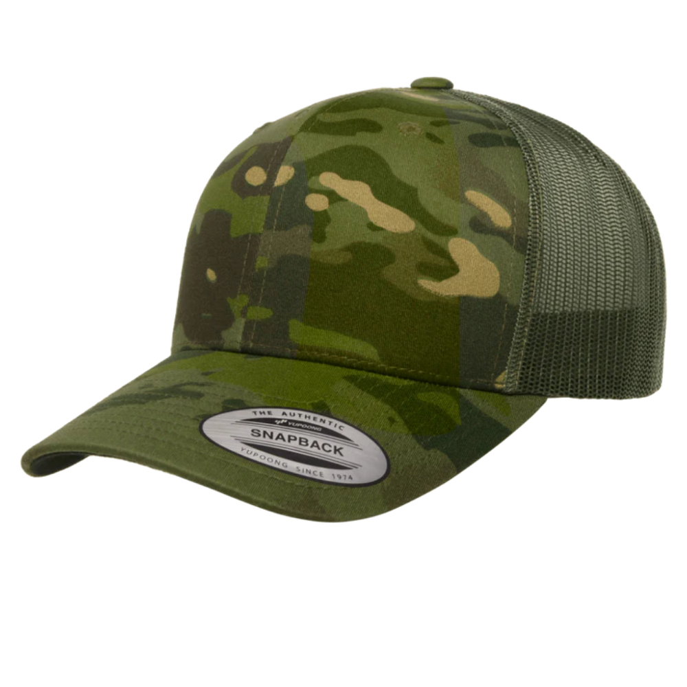 Stoic Mammal Low Slow Unbothered Catfish Camo Trucker Hat