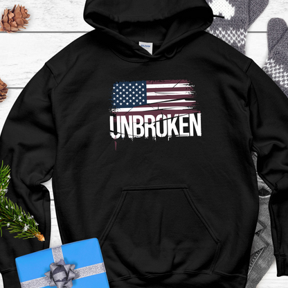 Unbroken Tattered American Flag Unisex Heavy Blend™ Hooded Sweatshirt