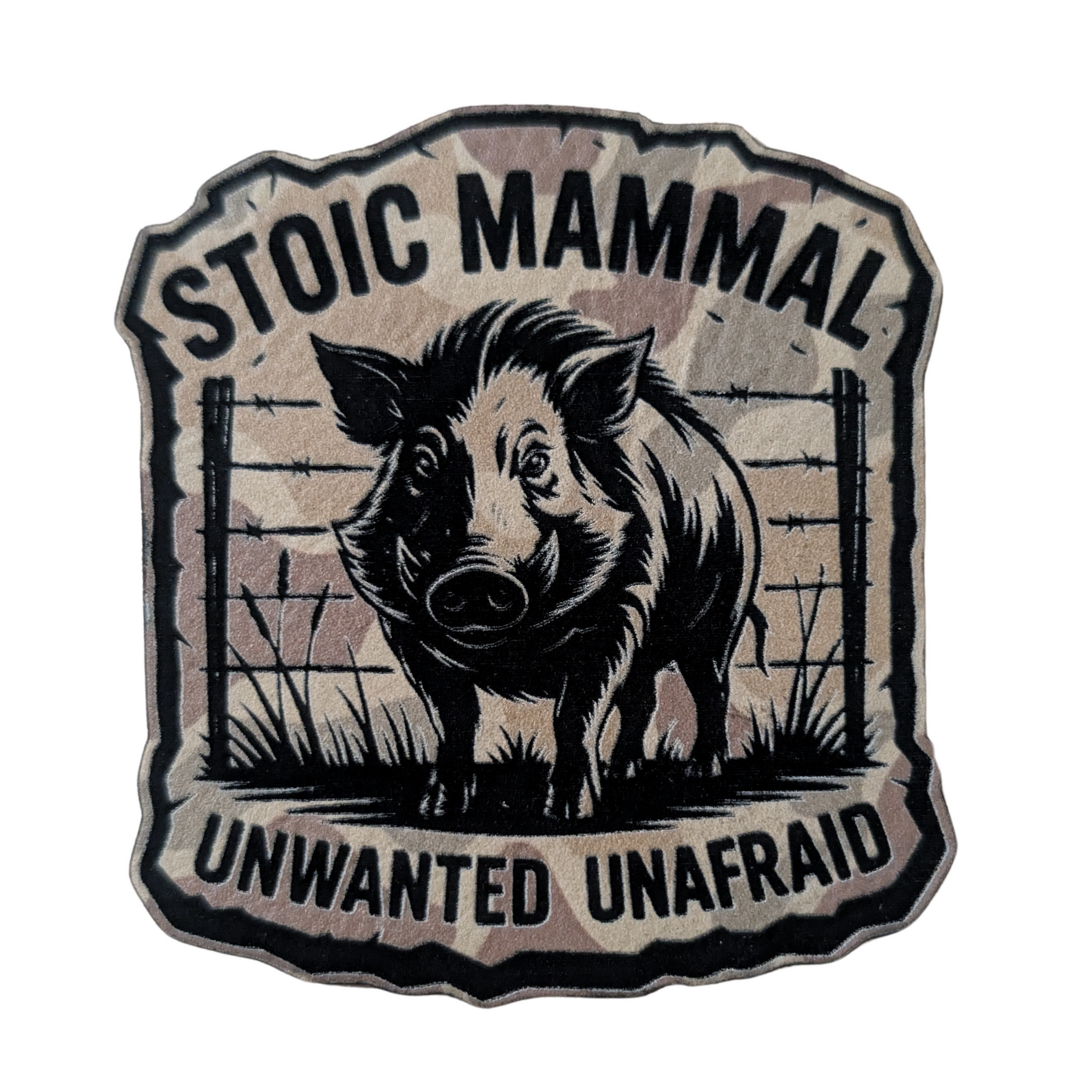 Stoic Mammal Unwanted Unafraid Wild Hog Trucker Hat