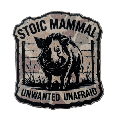 Stoic Mammal Unwanted Unafraid Wild Hog Trucker Hat